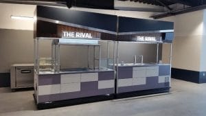 image of food and beverage kiosk at US Bank Stadium - food and beverage carts kiosks portables for stadiums venues hospitality travel centers convention centers