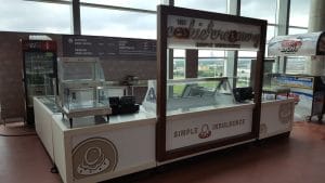Image of food kiosk at NRG stadium, Houston Texas - Carts Kiosks and Portable Food and Beverage for Stadiums Venues Travel Centers Hospitality