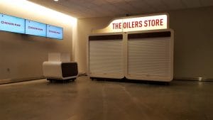 image of food kiosk at rogers place in alberta Canada | custom food beverage and retail kiosks carts and portables for stadiums venues travel centers convention centers hospitality
