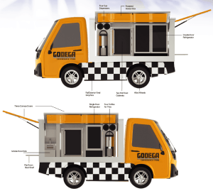 GoDega E-Vehicle for food service - diagram