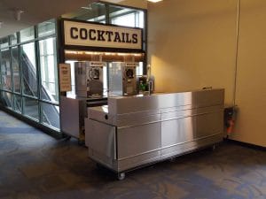Modern bar beer beverage cocktail carts kiosks for stadiums entertainment venues