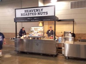 Food Cart Kiosk Ball Park Sports Entertainment Venues Nuts Vendor