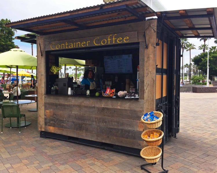 Beverage Kiosk Ideas | Coffee Shipping Container Venues Beverage Long Beach Aquarium Long Beach California 2