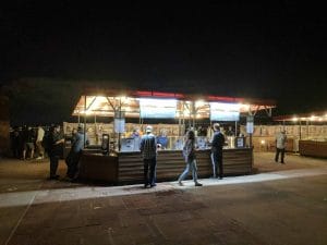 Food And Bar Kiosks at Red Rocks Amphitheater Morrison Colorado at night