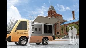 E-vehicle for coffee and bagels