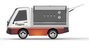 Have Wine Will Travel - e-vehicle to serve wine, beer, or coffee - side view