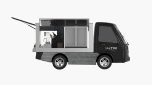 mobile bar e-vehicle bartini side view with gray base