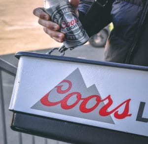 Hawking Tray with Coors Beer