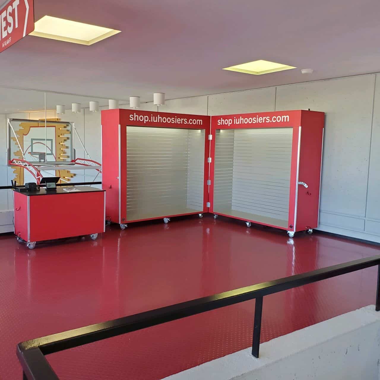 Indiana hoosiers merchandise and retail kiosk