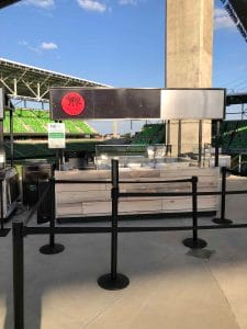 image of concessions cast for Austin FC at Q2 stadium | kiosks and food and beverage carts for soccer