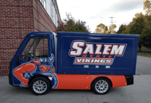 On campus mobile food e-vehicle for Salem Vikings  | mobile carts kiosks food beverage retail sports entertainment venues travel centers hospitals campus university