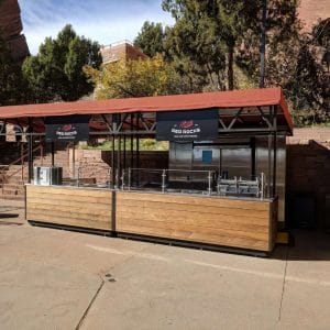 image of food kiosk at red rocks theatre colorado food and beverage kiosk concessions stands carts for cultural attractions transportation and convention centers